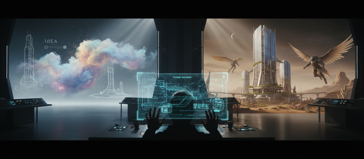 De la Idea a la <strong>Alta Fidelidad</strong>: El <strong>Asistente de Prompt</strong> que Transforma tu Visión - Illustration