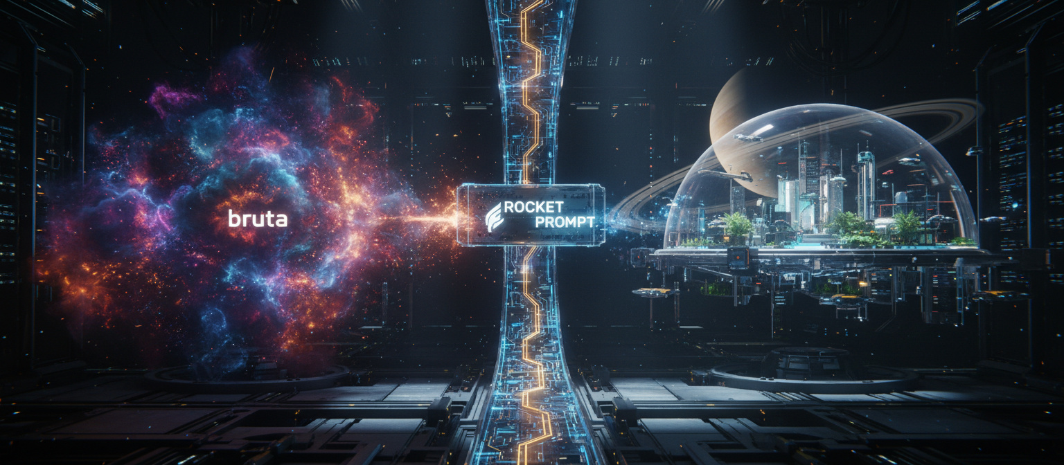 El <strong>Asistente de Prompt</strong> (Rocket Prompt): De la Idea Bruta a la Visión Optimizada - Illustration