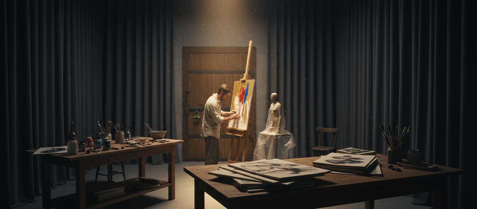 Ditt <strong>Privat Atelier</strong>: Total Konfidensialitet for Dine Kreasjoner - Illustration