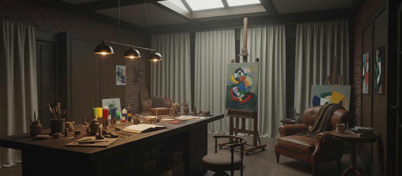 Ditt Kreative Fristed: Total Konfidensialitet i Picnosias Privat Atelier - Illustration