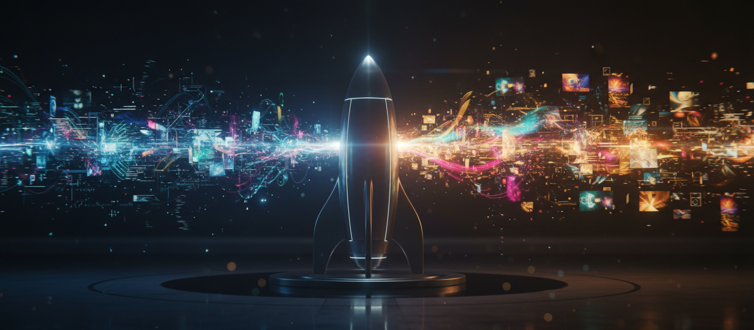 Introduktion till Rocket Prompt: Din Kreativa Brygga mellan Ord och Bild - Illustration