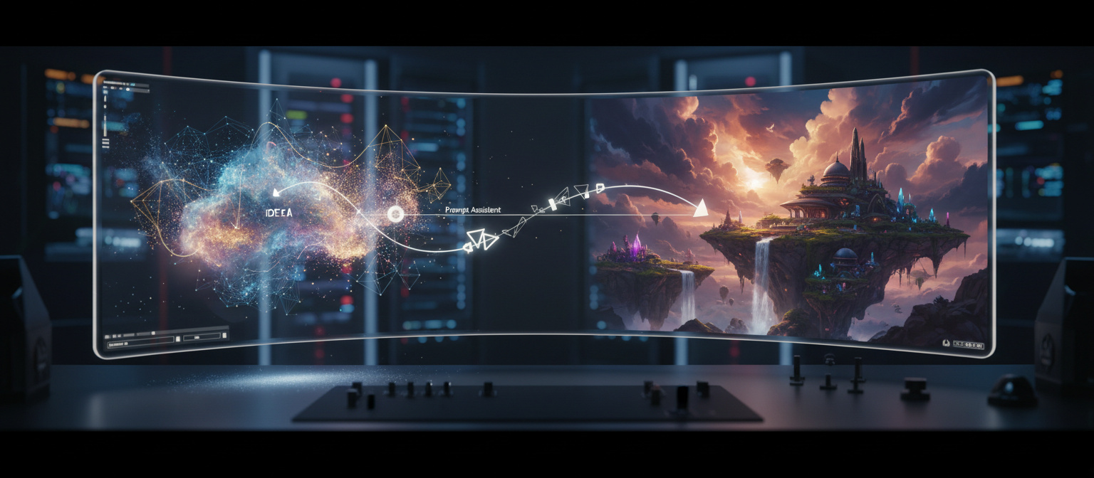 De <strong>Prompt Assistent</strong>: Van Idee naar Perfecte Visual - Illustration