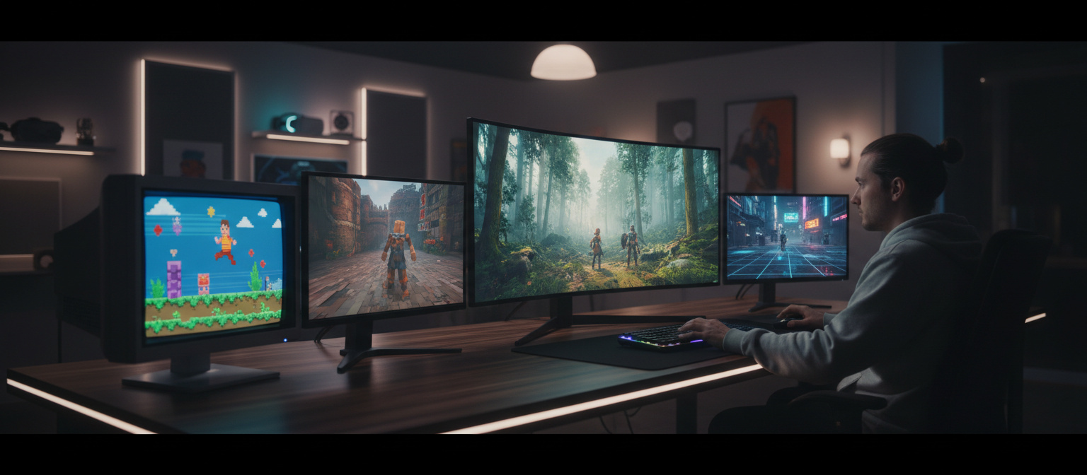 Die Evolution der visuellen Kreation in der Spielentwicklung - Illustration