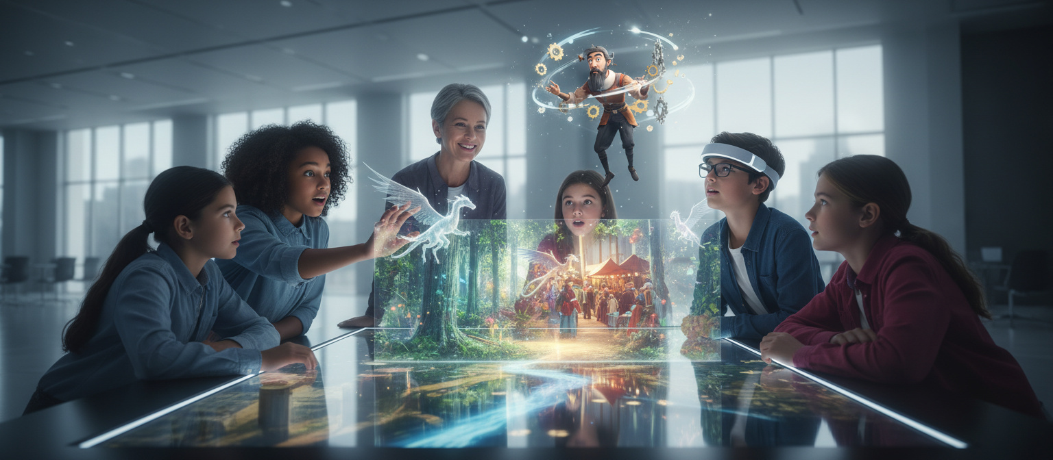 De Uitdaging van Storytelling in het Onderwijs: Meer dan Tekst en Afbeeldingen - Illustration